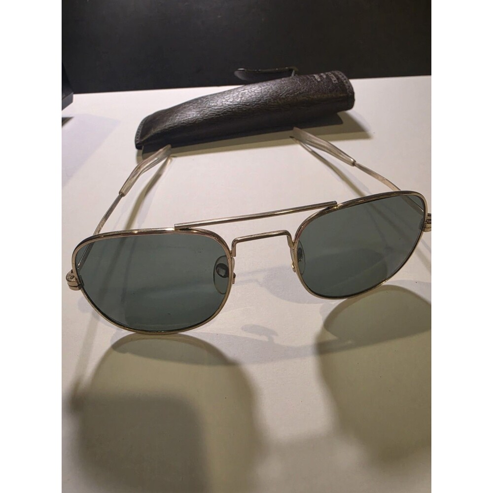 U.S. Optics Vintage Pilot Aviator Sunglasses Japan Made Original Case Vtg